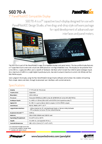 Thumbnail of document Data Sheet - SGD 70-A PanelPilot Display
